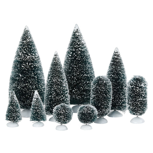 Bag-O-Frosted Topiaries, Small - holiday-decor